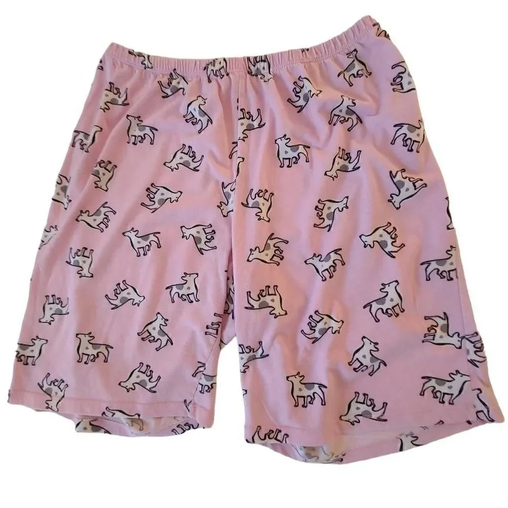 HUE Womens Cotton Blend Tank & Shorts Pajama Set Medium